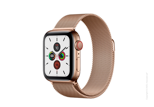Apple Watch Series 5 GPS + Cellular, 40mm Gold Stainless Steel Case with Gold Milanese Loop
