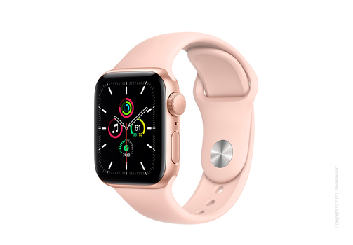 Apple Watch SE GPS 40mm Gold Aluminum Case with Pink Sand Sport Band