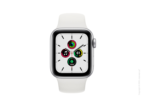 Apple Watch SE GPS 40mm Silver Aluminum Case with White Sport Band