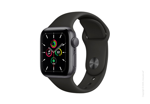 Apple Watch SE GPS 40mm Space Gray Aluminum Case with Black Sport Band