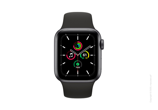 Apple Watch SE GPS 40mm Space Gray Aluminum Case with Black Sport Band