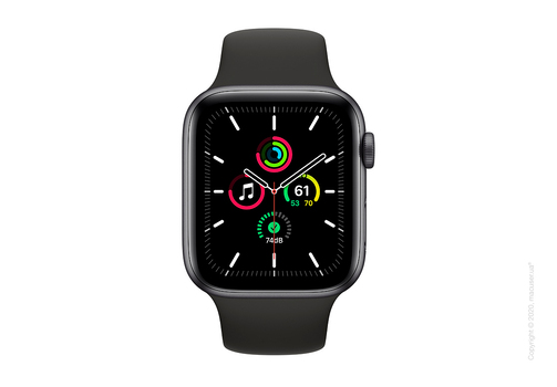 Apple Watch SE GPS 44mm Space Gray Aluminum Case with Black Sport Band