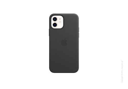 iPhone 12 | 12 Pro Leather Case with MagSafe - Black Copy
