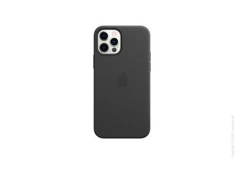 iPhone 12 | 12 Pro Leather Case with MagSafe - Black Copy