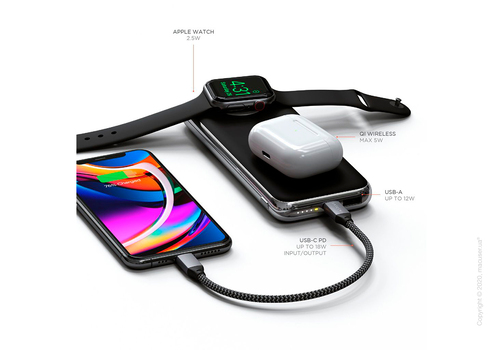 Satechi Quatro Wireless Charger 10 000 mAh Space Gray
