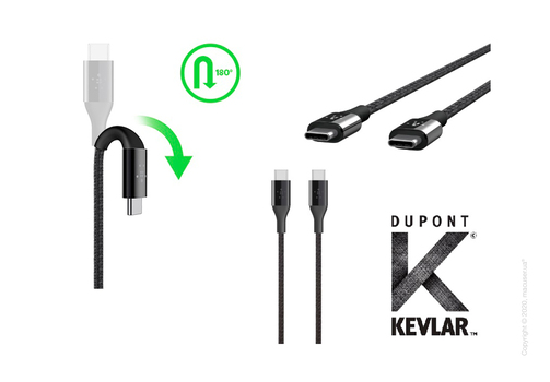 Кабель Belkin PREMIUM KEVLAR CABLE, USB-C Black