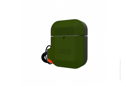 Чехол UAG Silicone для Airpods Olive Drab/Orange