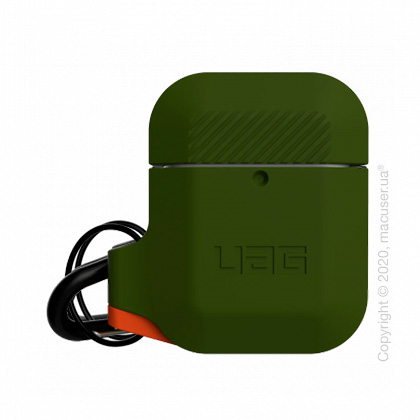 Чехол UAG Silicone для Airpods Olive Drab/Orange