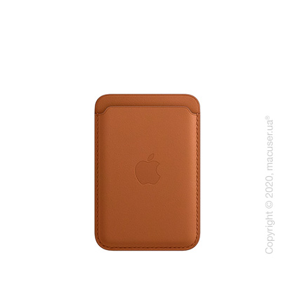 Кожаный чехол-бумажник MagSafe для iPhone, золотисто-коричневый цвет