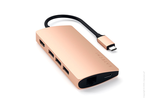 Адаптер Satechi Type-C Multi-Port Adapter 4K with Ethernet V2 Gold