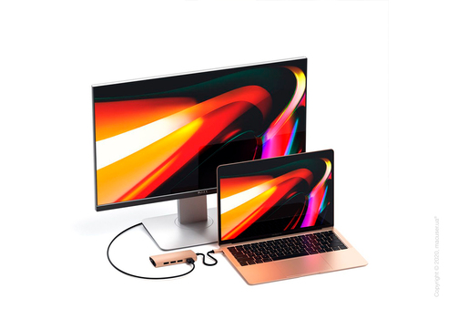 Адаптер Satechi Type-C Multi-Port Adapter 4K with Ethernet V2 Gold