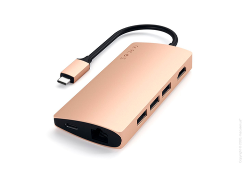 Адаптер Satechi Type-C Multi-Port Adapter 4K with Ethernet V2 Gold