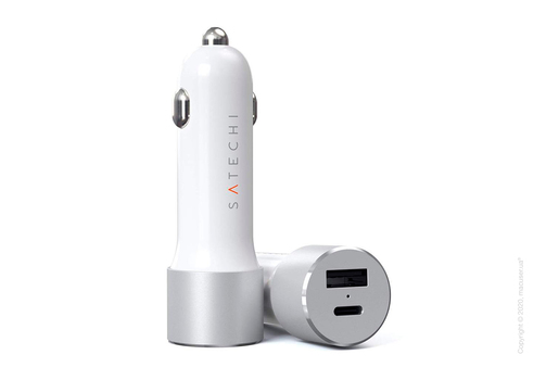 Автомобильное зарядное устройство Satechi 72W Type-C PD Car Charger Silver