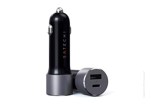 Автомобильное зарядное устройство Satechi 72W Type-C PD Car Charger Space Grey