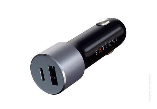 Автомобильное зарядное устройство Satechi 72W Type-C PD Car Charger Space Grey