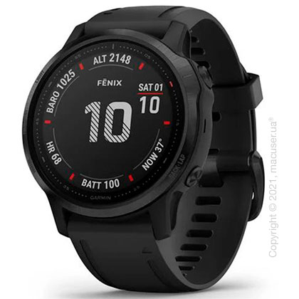 Спортивные часы Garmin Fenix 6S Black with Black Band