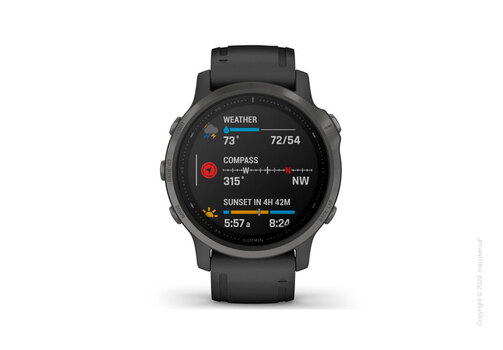 Спортивные часы Garmin Fenix 6S Carbon Gray DLC with Black Band