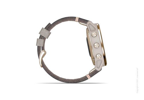Спортивные часы Garmin Fenix 6S Light Gold-tone with Shale Gray Leather Band