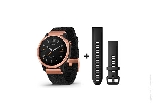 Спортивные часы Garmin Fenix 6S Rose Gold-tone with Heathered Black Nylon Band