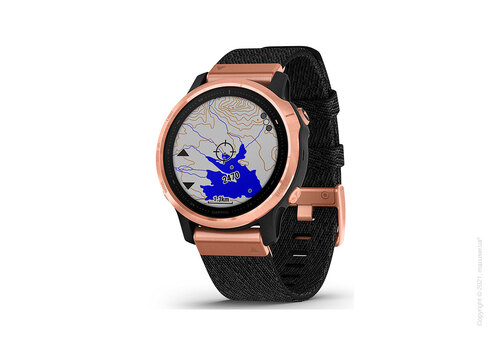 Спортивные часы Garmin Fenix 6S Rose Gold-tone with Heathered Black Nylon Band