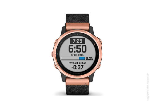 Спортивные часы Garmin Fenix 6S Rose Gold-tone with Heathered Black Nylon Band