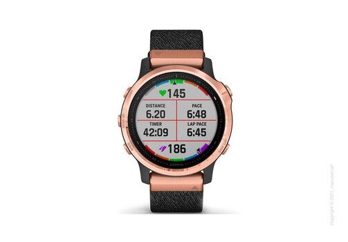 Спортивные часы Garmin Fenix 6S Rose Gold-tone with Heathered Black Nylon Band