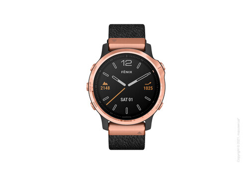 Спортивные часы Garmin Fenix 6S Rose Gold-tone with Heathered Black Nylon Band