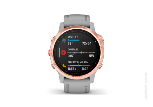 Спортивные часы Garmin Fenix 6S Rose Gold-tone with Powder Gray Band