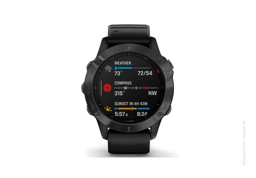 Спортивные часы Garmin Fenix 6 Carbon Gray DLC with Black Band