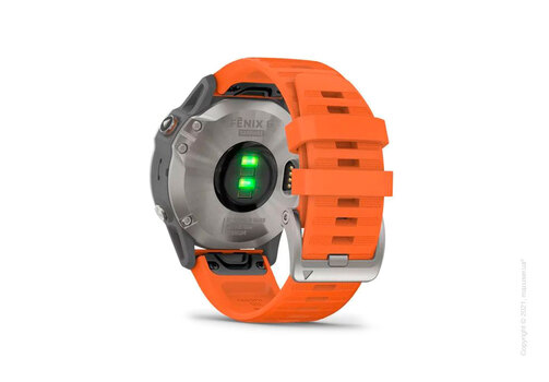 Спортивные часы Garmin Fenix 6 Titanium with Ember Orange Band