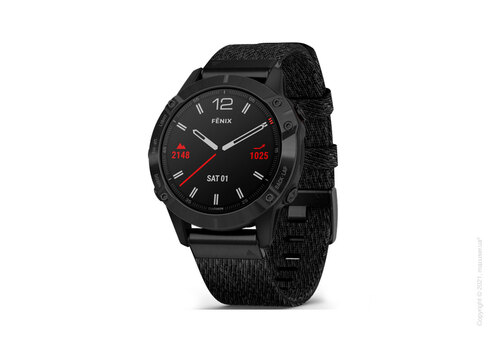 Спортивные часы Garmin Fenix 6 Black DLC with Heathered Black Nylon Band