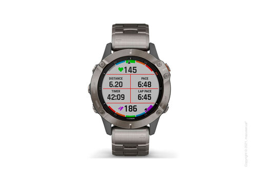 Спортивные часы Garmin Fenix 6 Titanium with Vented Titanium Bracelet