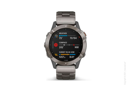 Спортивные часы Garmin Fenix 6 Titanium with Vented Titanium Bracelet