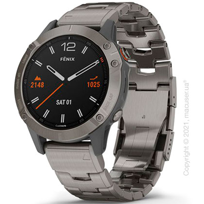 Спортивные часы Garmin Fenix 6 Titanium with Vented Titanium Bracelet