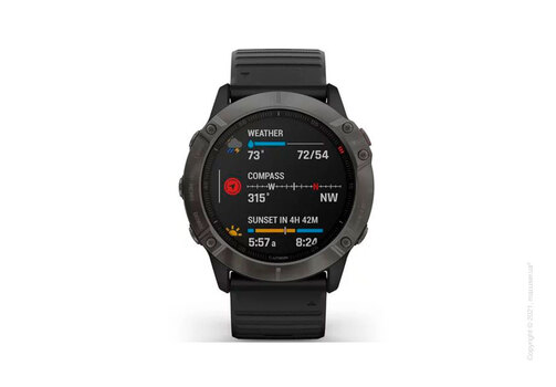 Спортивные часы Garmin Fenix 6X Carbon Gray DLC with Black Band