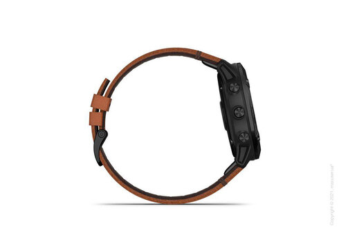 Спортивные часы Garmin Fenix 6X Black DLC with Chestnut Leather Band