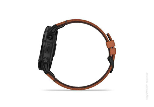 Спортивные часы Garmin Fenix 6X Black DLC with Chestnut Leather Band