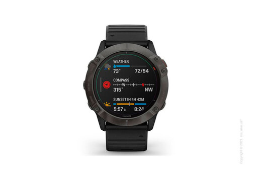 Спортивные часы Garmin Fenix 6X Pro Solar Titanium Carbon Gray DLC