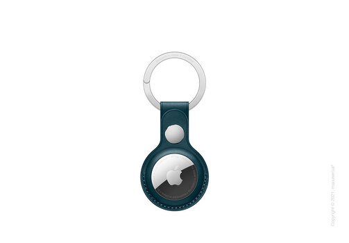 Apple AirTag Leather Key Ring Baltic Blue