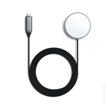 Satechi USB-C Magnetic Wireless Charging Cable Space Grey