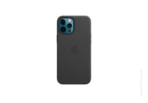 iPhone 12 Pro Max Leather Case with MagSafe - Black Copy