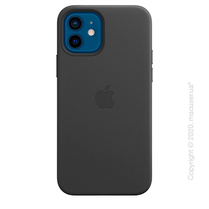 iPhone 12 | 12 Pro Leather Case with MagSafe - Black Copy