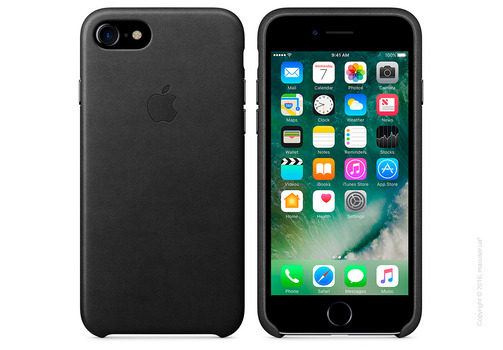 Чехол Apple iPhone 8/7 Leather Case, Black Copy