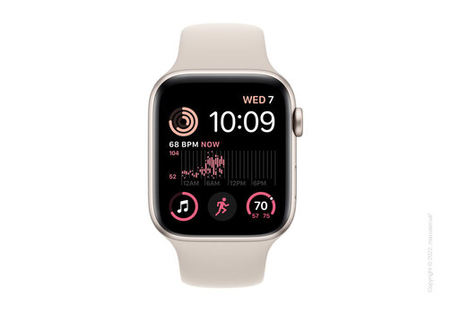 Apple Watch SE GPS 44mm Starlight Aluminum Case with Starlight Sport Band