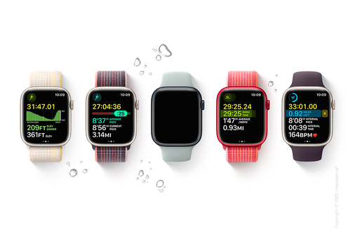Apple Watch Series 8 GPS, 45mm Starlight Aluminium Case with Starlight Sport Band