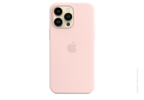 Apple iPhone 14 Pro Max Silicone Case with MagSafe - Chalk Pink