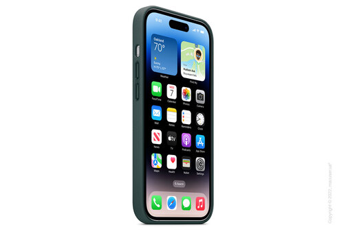 Apple iPhone 14 Pro Leather Case with MagSafe - Forest Green