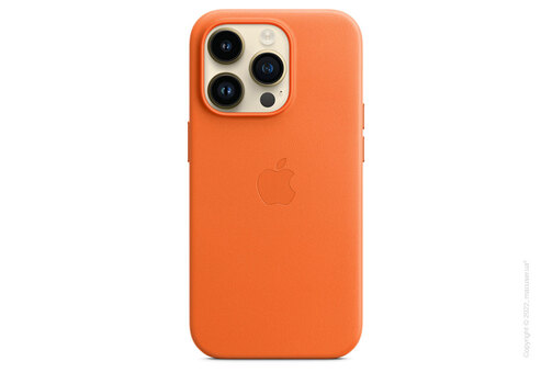 Apple iPhone 14 Pro Leather Case with MagSafe - Orange