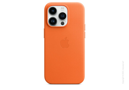 Apple iPhone 14 Pro Leather Case with MagSafe - Orange