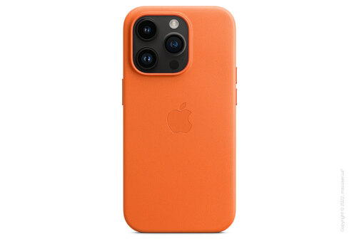 Apple iPhone 14 Pro Leather Case with MagSafe - Orange